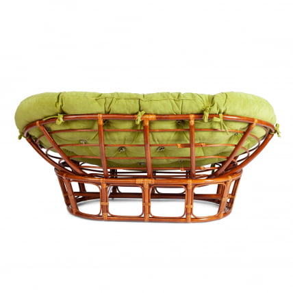 Диван MAMASAN/МАМАСАН 23/02 W /с подушкой/ подушка 182х119 см, 169х102х80 см, Cognac (коньяк), флок, олива, 23_3