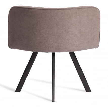 Комплект (стол, 4 стула) QUADRON (mod. PT14) Стол: МДФ/металл, стул: металл/шенилл, 100х100х73 см, 69х56х71 см, Mocha (мокко) LY1701-27/черный_4