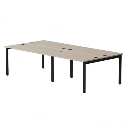 Бенч-система на 4 места на металлокаркасе, опоры 45 гр Everprof EVO 254S015 (2360) Дуб Соната Черный_0