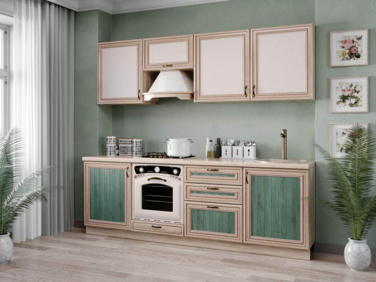 Тумба кухонная 600 для встраиваемой техники Кантри ЛД 235.101.000 Сономе эйч светлая_2