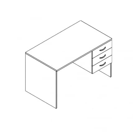 Стол преподавателя однотумбовый АЛц.СПО-2 Бук бавария_1