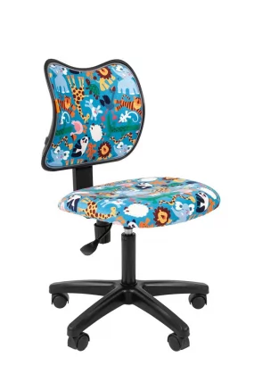 Детское кресло CХАИРМАН ТИН (Кидс) 102 черный пластик Зоопарк / CHAIRMAN (Kids)_0