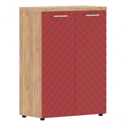 Шкаф с глухими средними дверьми и топом Torr LUX TLMC 85.1 Дуб Бофорд Красный_0