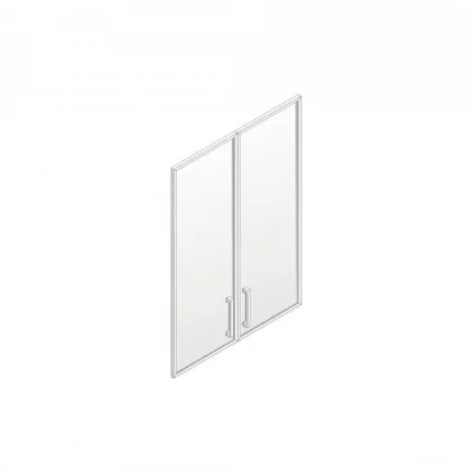 Двери прозрачные в алюминиевой рамке Пр.ДШ-2СБА_0