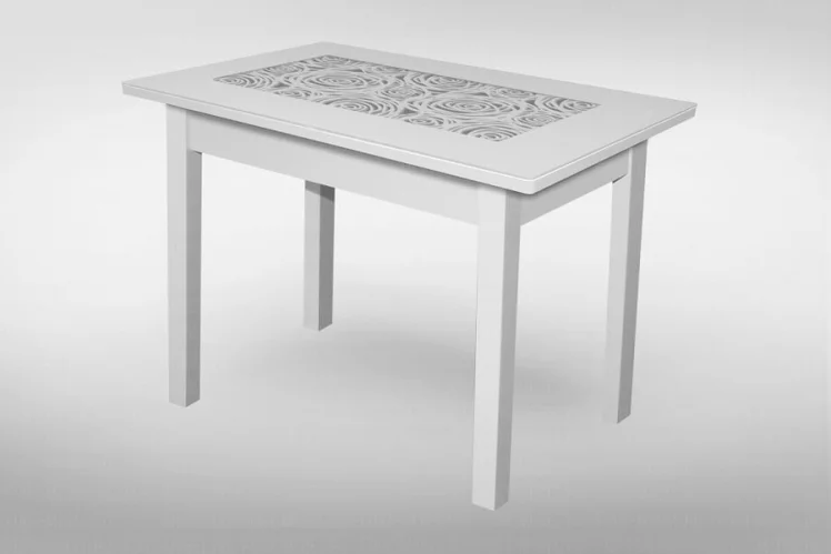 Стол обеденный Прямоуг. ажур ноги Мажор Р-15 белая ЛДСП белый_3