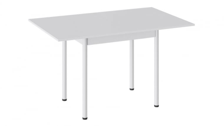 Стол обеденный Родос Тип 2 с опорой d40 Белый муар, Белый_1