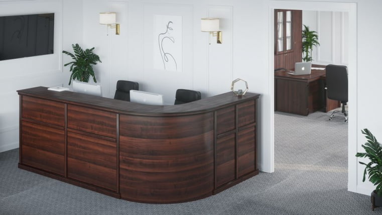 Стойка ресепшн БЕРН БРН8690302 Темный орех / BERN BRN8690302_1