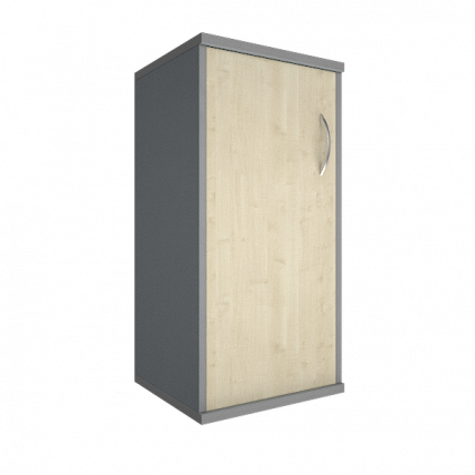 Шкаф низкий узкий левый Riva А.СУ-3.1 Л Клен/Металлик_0