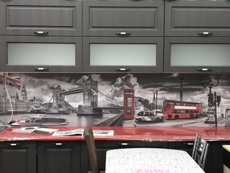 Глянцевый фартук (КОМПОЗИТ) KM 215_2