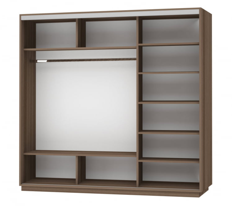 Шкаф-купе трехдверный Экспресс Трио Элемент 2400х2200х Ясень шимо тёмный / 2400х2200h_1