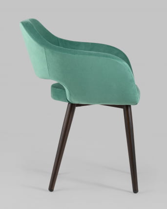 Стул с подлокотниками Саймон велюр Морской_2