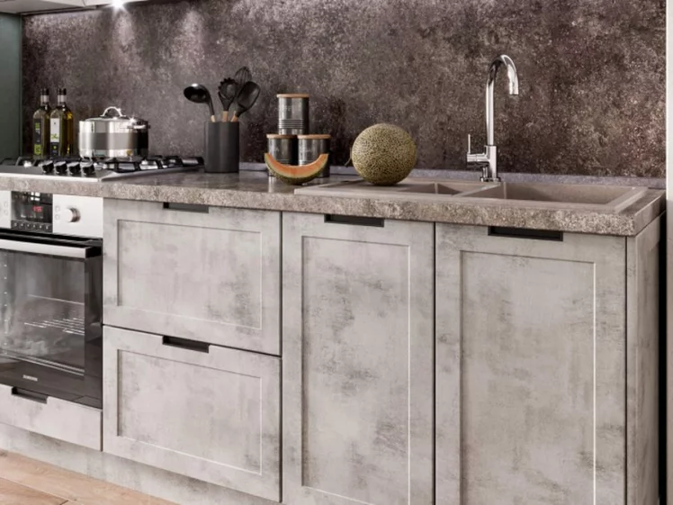 Кухонный гарнитур Джамис №2 Белый кашмир Белый камень_2