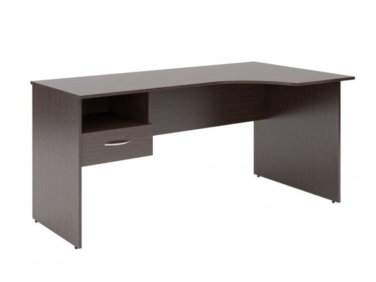 Стол письменный правый SET160-1 R c подвесной тумбой Легно Темный_0