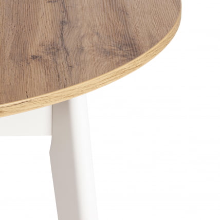 Стол обеденный SVELTO ЛДСП, опора-массив березы, 105 х 105 (140) х 74.5 см, Дуб Вотан/белый_10