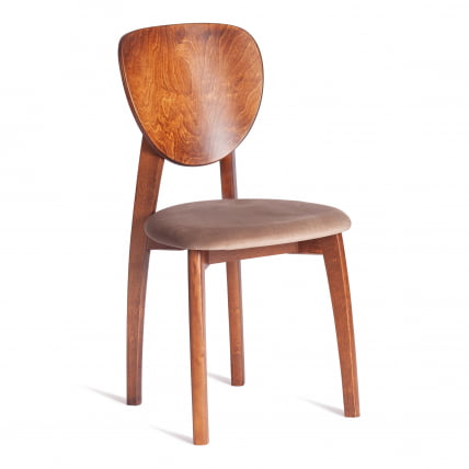 Стул DIAMANTE мягкое сидение бук, 42x42x85см, коричневый, ткань Tenerife Mocco_0