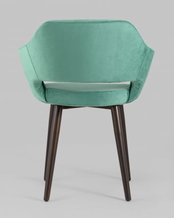 Стул с подлокотниками Саймон велюр Морской_4