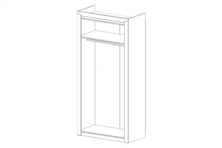 Шкаф двухдверный Соренто 14 Дуб бонифаций_3