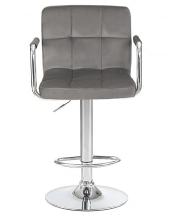 Стул барный DOBRIN KRUGER ARM (серый велюр (MJ9-75)) 2 шт_7