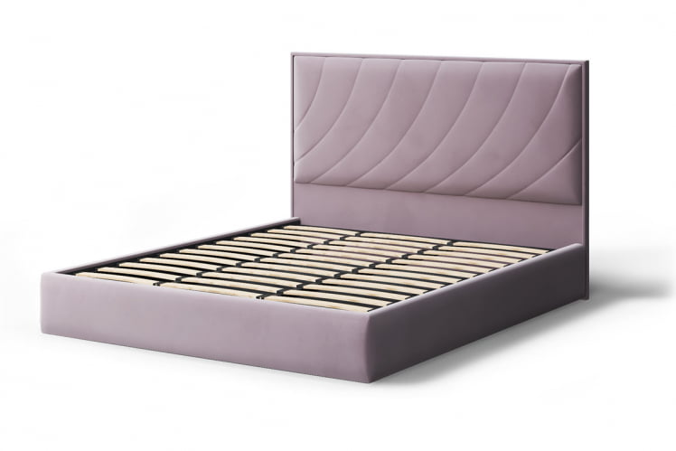 Кровать СОФИЯ 2000*1600мм (без опор), велюр NEO 15 (лиловый), (б/основания, б/матраса)_1