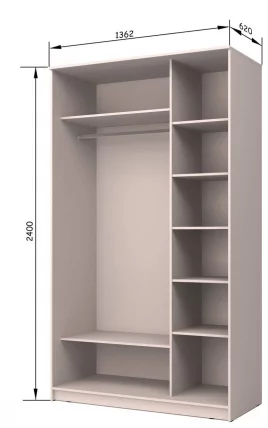 Шкаф-купе Хит-24-14-15 Ясень шимо темный_2