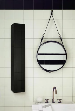 Поворотный шкаф в черном стекле Хоп Шелф Стекло Венге_0