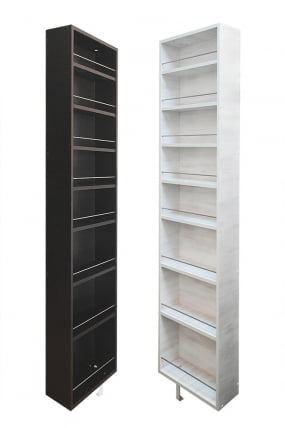 Поворотный шкаф в черном глянцевом стекле Драйв Шелф (правый) Венге_5