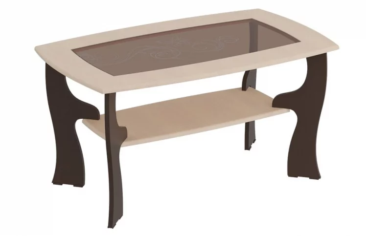 Стол журнальный №15 Венге Мали Клён с тиснением матовый_0