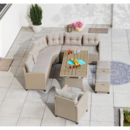 Комплект плетеной мебели AFM-373B Beige AFM-373B Beige_1