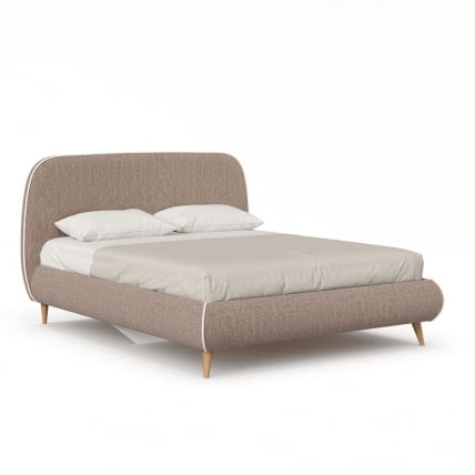 Мягкая кровать Холли ЛД 600.560.000 Темно-коричневый Молочный_0