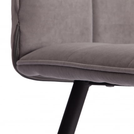 Стул обеденный Bari LT, велюр, серый/черный, 29, 41х55х89 см_7