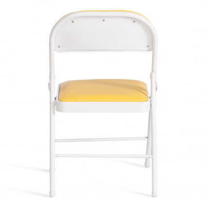 Стул складной FOLDER (mod. 3022G) каркас: металл, сиденье/спинка: экокожа, 46.5 х 47.5 х 79 см, yellow (желтый) / white (белый)_3