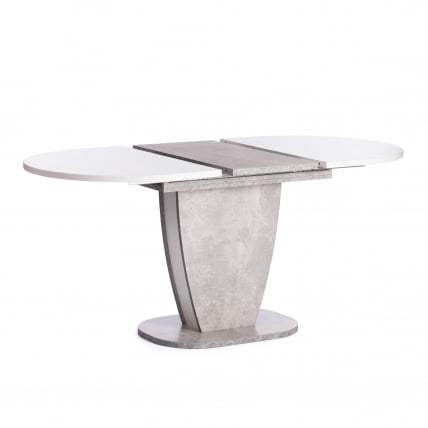 Стол обеденный SATURN ЛДСП, 120-160x80x75,5 см, Бетон/Белый_6