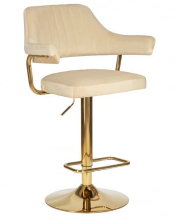 Стул барный DOBRIN CHARLY GOLD (бежевый велюр (MJ9-10)) 2 шт_1
