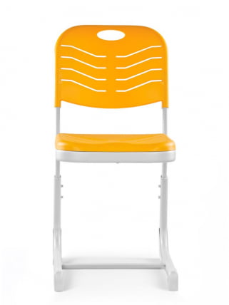 Стул ученический регулируемый пластиковый (рост 5-7) Желтый_1