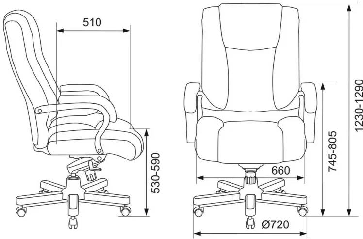 Кресло руководителя Бюрократ T-9925WALNUT Черный_6