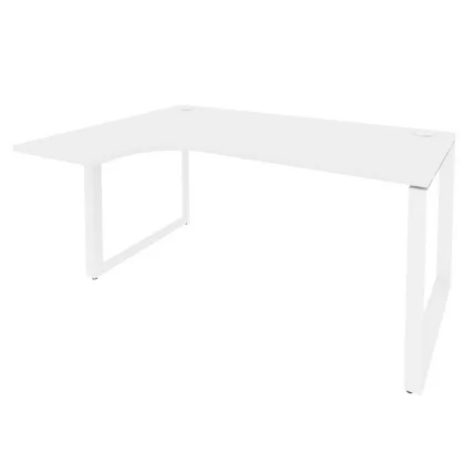 Стол эргономичный левый на О-образном м/к ONIX O.MO-SA-4L Белый Бриллиант_0