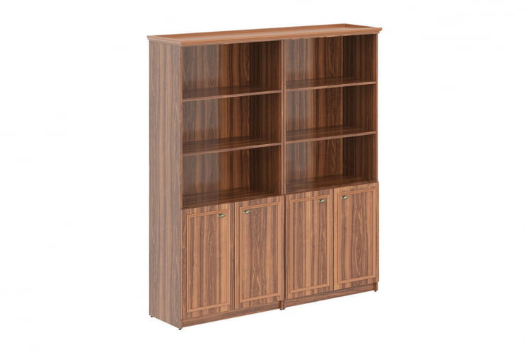 Шкаф высокий 2-х секционный с малыми дверьми RHC 180.5 Орех Даллас_0