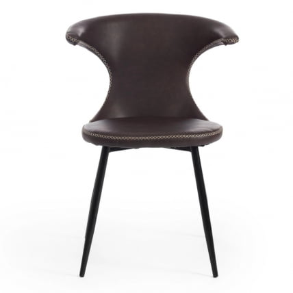 Стул FLAIR (mod. 9020) / 1 шт. в упаковке экокожа/металл, 60 х 56 х 78 см , коричневый 1/черный_2