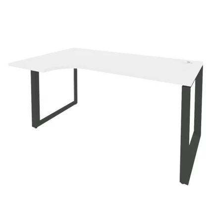 Стол эргономичный левый на О-образном м/к ONIX O.MO-SA-1L Белый Бриллиант/Антрацит_0