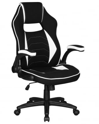 Кресло игровое DOBRIN RICK (черно-белый)_0