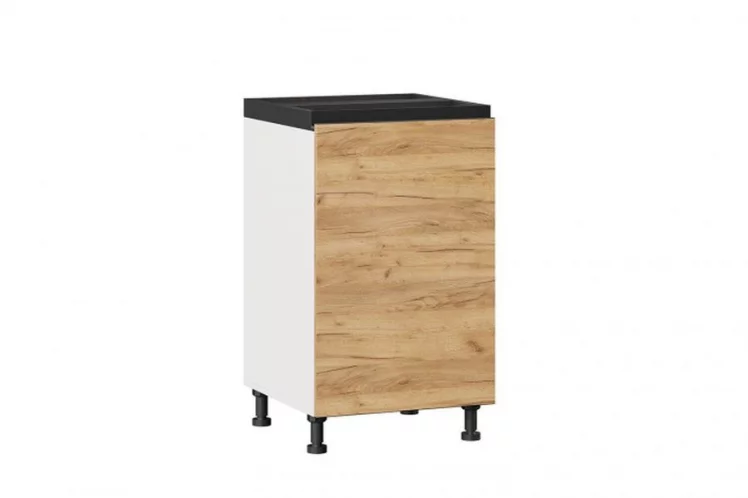 Тумба кухонная 500 Шервуд ЛД 281.040.000.092 Белая Дуб золотой_0