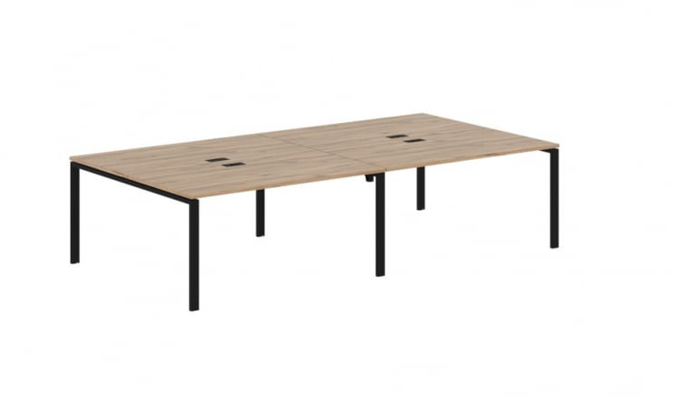 Бенч-система 4-местная EDIS EUWST 3116 Дуб Денвер светлый Черный_0