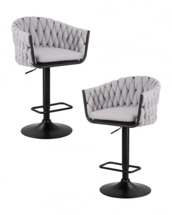 Стул барный DOBRIN LEON (серая ткань (LAR 275-17)) 2 шт_0