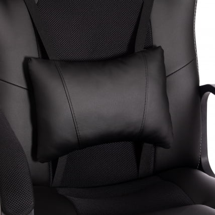 Кресло DRIVER (22) кож/зам/ткань, черный/черный , 36-6/TW-11_8