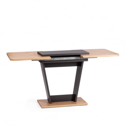 Стол обеденный FOX раздвижной ЛДСП, 68.6x110-145x75 см, Дуб артисан/Графит_4