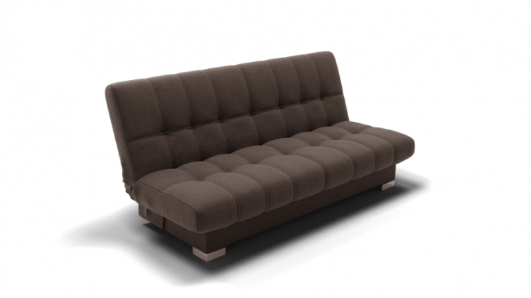 Диван Хьюстон-1 (ЗР) Цвет фасада: Коричневый; Тип: Прямой; Материал фасада: Металл/Велюр_0