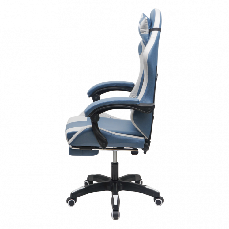 Кресло 907 KINGQUEEN, замша, цвет синий с массажем, арт 907-LB_2