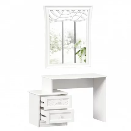 Столик туалетный Джулия с зеркалом ППУ Белый_1