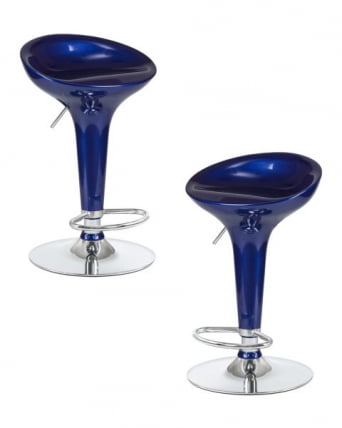 Стул барный DOBRIN BOMBA (синий металлик) 2 шт_0