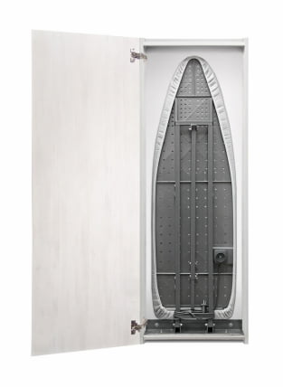 Шкаф со встроенной гладильной доской Iron Slim (левый) Беленый дуб_0